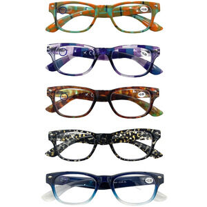 Hummingbird 5-pack Set Basel Blue Light Reading Glasses Multi